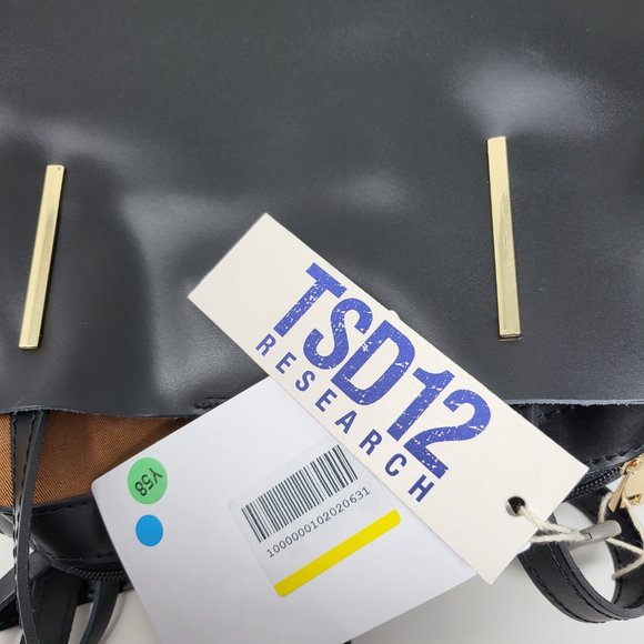 NWT TSD12 Black Leather Tote - Picture 5 of 5